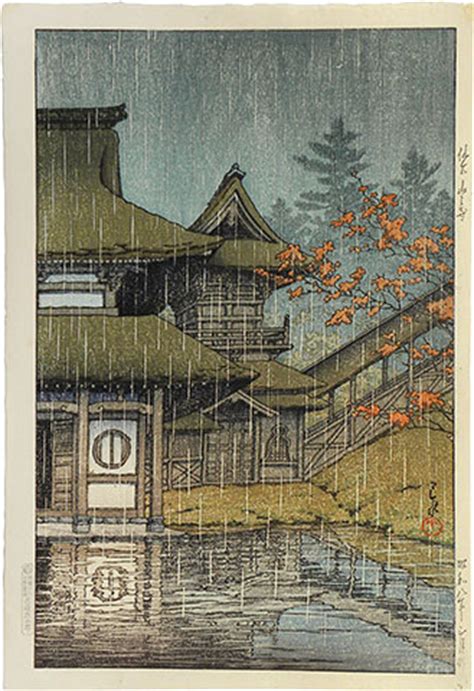 Scholten Japanese Art | Woodblock Prints | Kawase Hasui The Yama Temple, Sendai