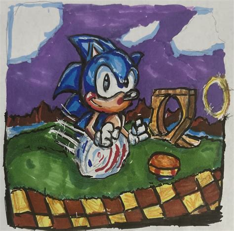 Sonic (Greg Martin) made using Copics by JasoFramptonYT on DeviantArt