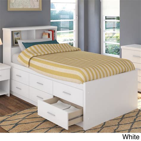 Twin Bed With Bookcase Headboard | Foter