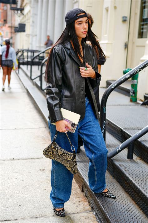 Dua Lipa Takes a Page From Rihanna’s Book and Dresses Up Baggy Jeans ...