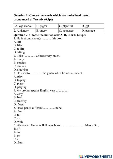 Engage and Excel: 8th Grade English Worksheets for Skillful Learning