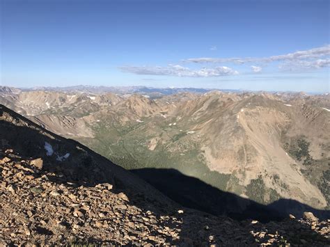 The summit of Mt. Elbert looking towards the West : 14ers