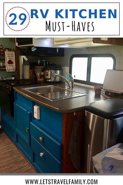 29 RV Kitchen Accessories You Must Have - Ultimate List - Let's Travel Family