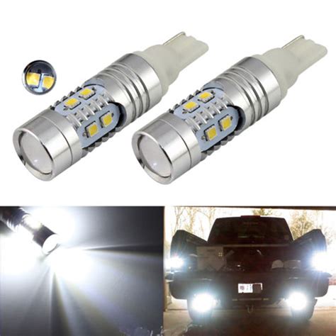 2x 50W T15 W5W CREE Car Backup Reverse LED Lights Lens Bulbs LED ...