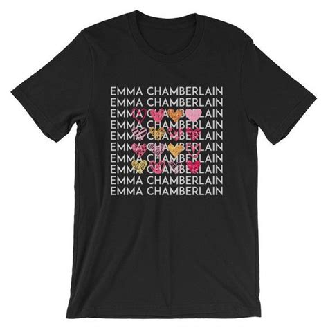 Emma Chamberlain Design Short-Sleeve Unisex T-Shirt Love Heart Print ...