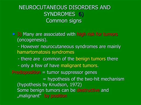 PPT - NEUROCUTANEOUS DISORDERS AND SYNDROMES PowerPoint Presentation, free download - ID:9645379