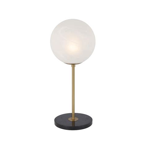 Oliana 20 Table Lamp Black Antique Gold and Alabaster by Lighting Superstore