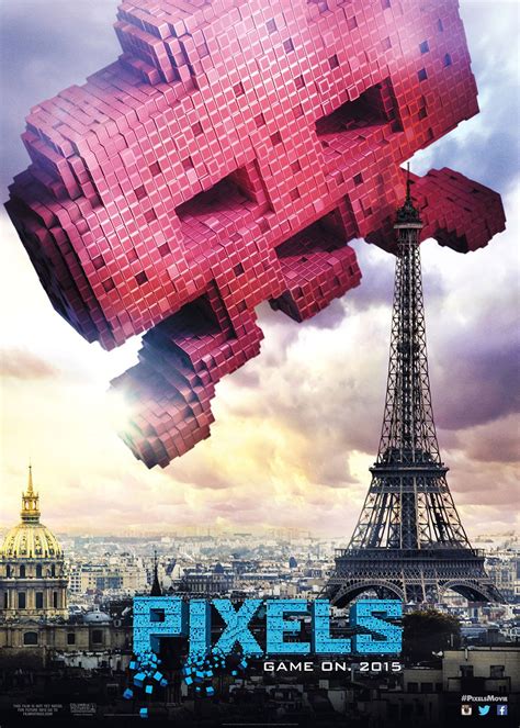 Pixels movie makers release beautiful, terrifying posters of mass 8-bit destruction | Polygon