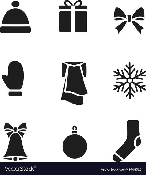 Christmas design elements icon Royalty Free Vector Image