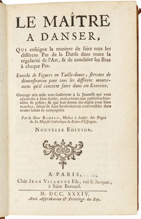 P. Rameau. Le maître a danser, 1734 | Early Music: Rare Music Manuscripts, Printed Music and ...