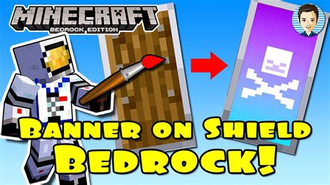 Minecraft Build Hacks How to Banner on Shield Minecraft Bedrock (Easy) - YouTube