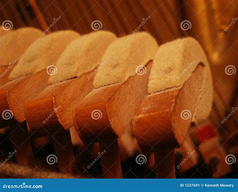 Piano hammers macro stock image. Image of felt, keyboards - 1237691