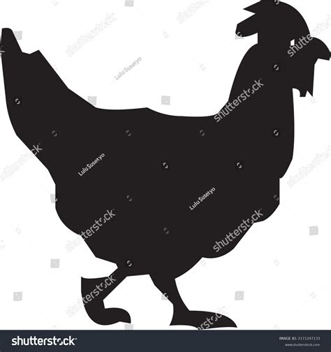 Vector Image Rooster Silhouette Black White Stock Vector (Royalty Free) 2171247133 | Shutterstock