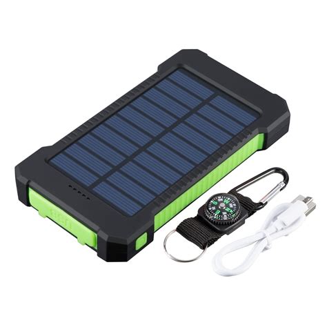 Solar Power Bank Waterproof 600000mAh Dual USB Portable Solar Battery ...