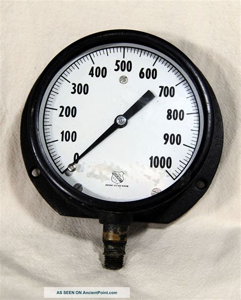 Ashcroft Gauge Pressure Water Steam Industrial Usa Steampunk Parts Old ...