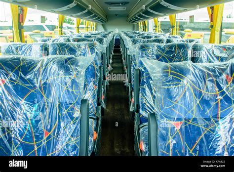 interior design of a brand new bus Stock Photo - Alamy