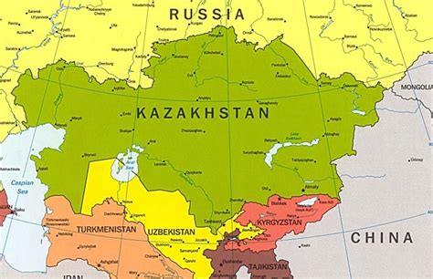 Political Map Of Central Asia - Detailed Map