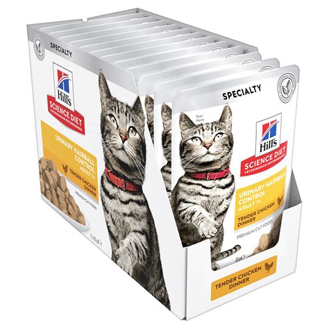 Buy Hills Science Diet Adult Urinary Hairball Control Cat Food Pouches ...