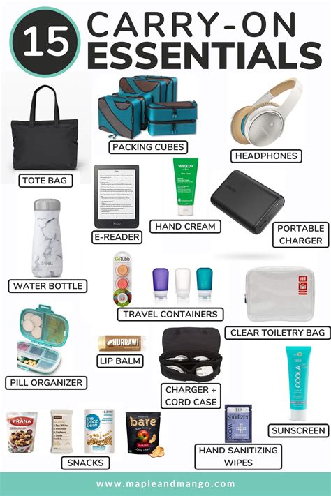 15 Carry-On Travel Essentials | Maple + Mango