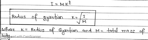 Radius Of Gyration (k) » Maths And Physics With Pandey Sir