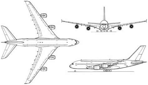 Blueprints > Modern airplanes > Airbus > Airbus A380 | Airbus a380 ...