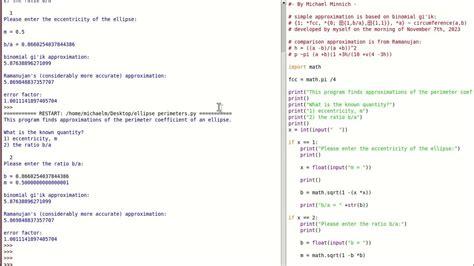 Ellipse Perimeter Approximation Accuracy | Comparison Via Python Script - YouTube