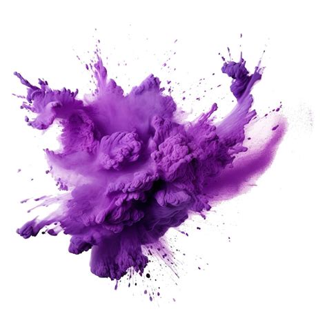 Premium PSD | Purple paint powder splashes