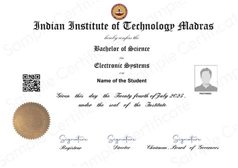 Academics - IIT Madras Degree in Electronic Systems