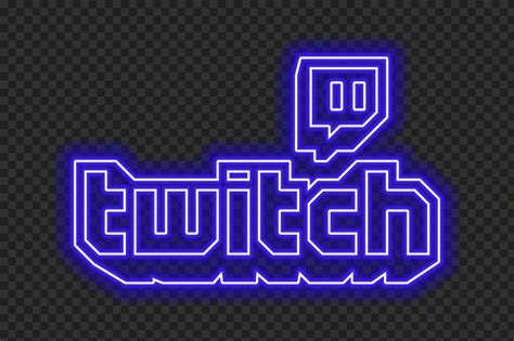 HD Beautiful Blue Neon Twitch Logo Transparent Background PNG | Citypng