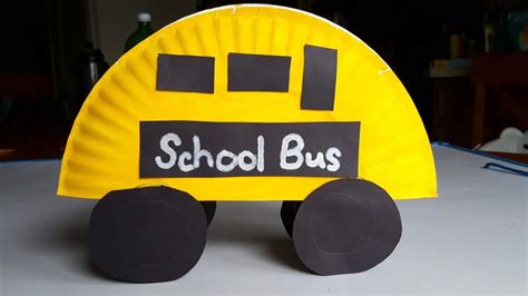 Back to School Bus Paper Plate Craft for Kids