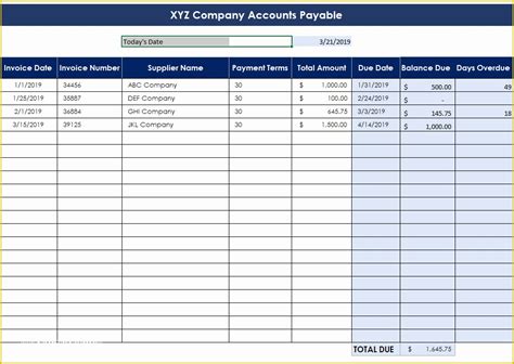 Free Accounts Payable Template Of 12 Excel General Ledger Templates Excel Templates ...