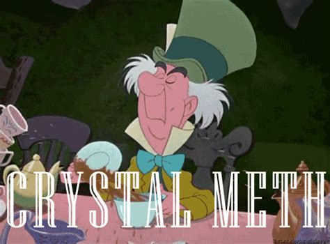 Alice in Wonderland Demonstrates Various Drug Use (GIFs)