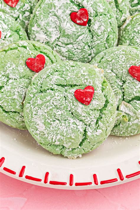 Easy Grinch Cookies Recipe (Made with Cake Mix)