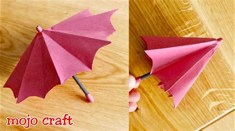 How to make a umbrella ☔|| easy using paper|| mojo craft... - YouTube