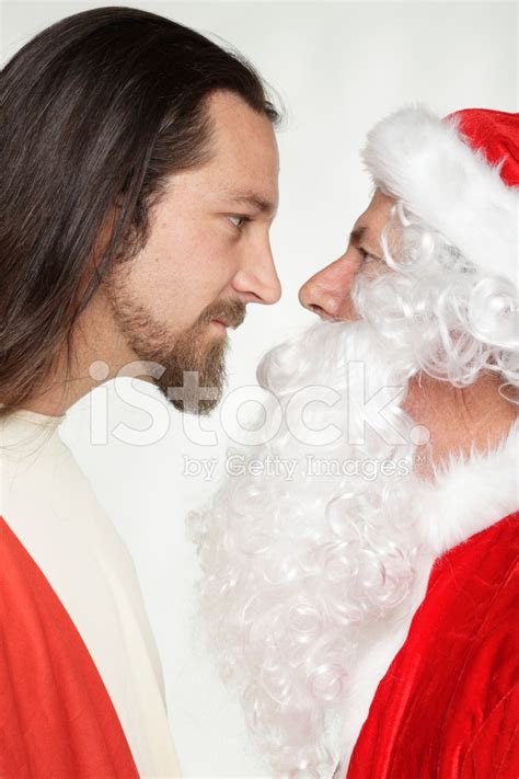 Jesus And Santa Claus Stock Photo | Royalty-Free | FreeImages