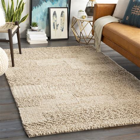 AllModern Cassian Abstract Handmade Handwoven Wool Camel/Beige Area Rug ...