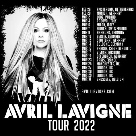 Avril Lavigne Announces Her New World Tour Dates