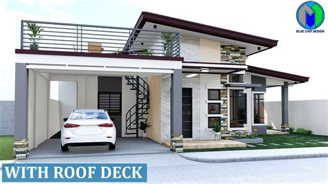 Small House Design with roof deck | Modern House Design - YouTube