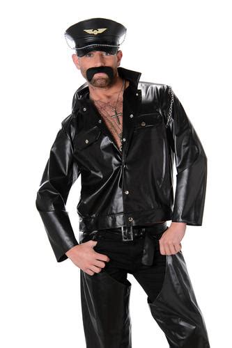 Biker Mens Fancy Dress 70s 1970s Motorbike Gang YMCA Occupation Adults Costume | eBay