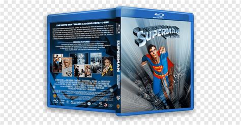 Superman Blu-ray disc Extended edition DVD Cover art, others, television, film, blu png | PNGWing