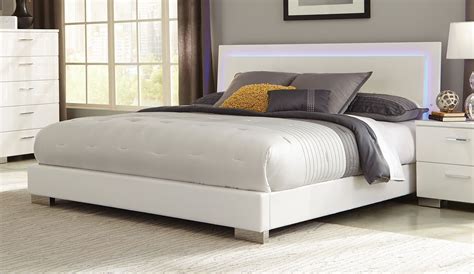 Felicity White King Platform Bed from Coaster (203500KE) | Coleman ...