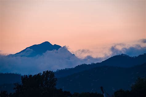 Silhouette Of Mountain During Sunset · Free Stock Photo