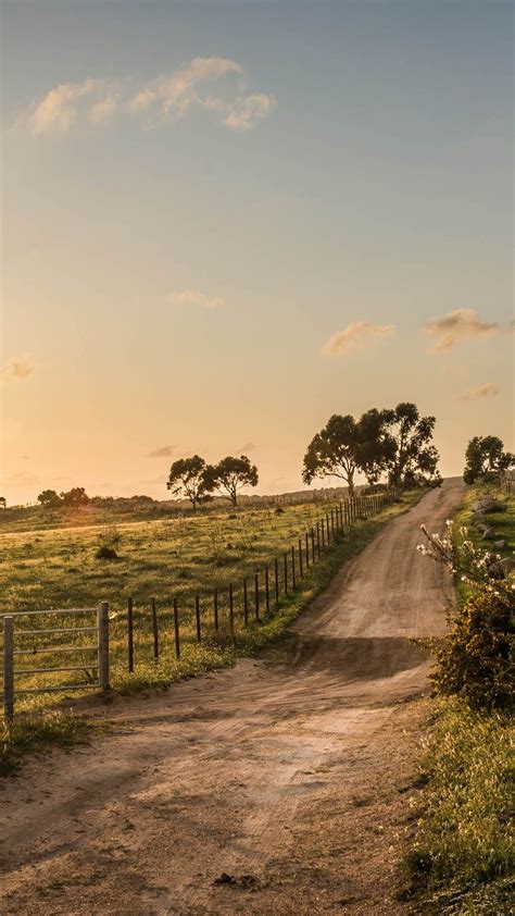 Nature Country Fence Road View iPhone 6 Wallpaper Download | iPhone Wallpapers, iPad wallpapers ...