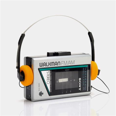 Sony Walkman WM-F12 Silver and Green Portable Cassette Player – Retrospekt