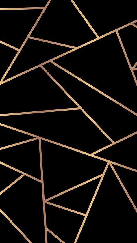 Triangle geometric pattern psd gold black background | premium image by rawpixel.com … | Gold ...