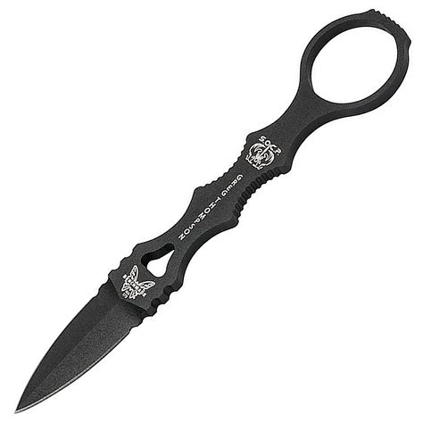 Benchmade 173BK Mini SOCP Fixed Blade Tactical Knife 2.22" 440C SS Blade - Fin Feather Fur ...