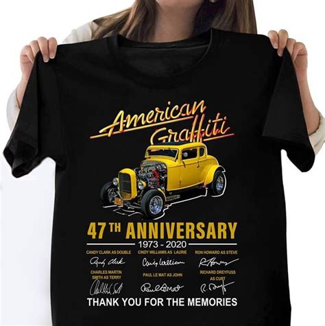 American Graffiti 47th Anniversary American Graffiti Signature Black T ...