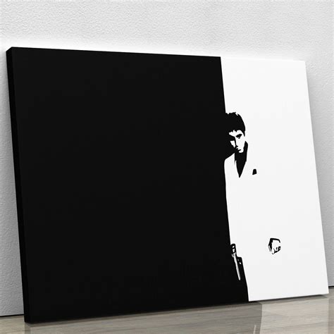 Scarface Black and White Canvas Print or Poster - Kaiteez