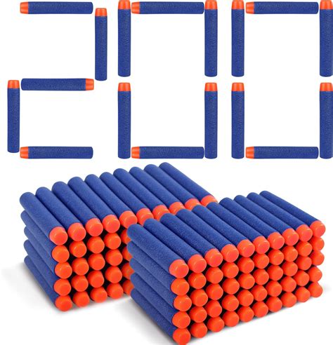 VCOSTORE Foam Bullets - Nerf Gun Bullets 200 Refill Bullets for Nerf N-Strike Elite Darts Refill ...