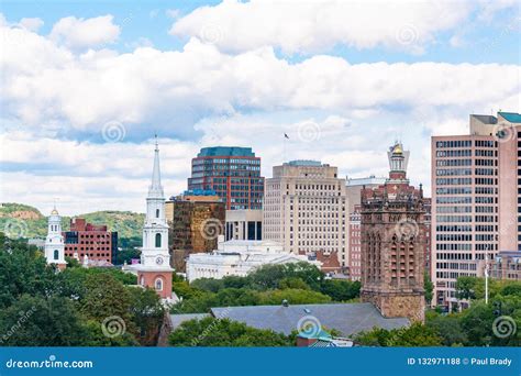 New Haven, Connecticut City Skyline Stock Photo - Image of landscape ...